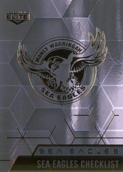 2022 NRL Elite - Mojo Black Diamond #MB 046 Manly-Warringah Sea Eagles Checklist Front